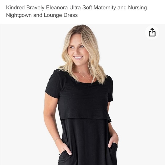Kindred Bravely Nursing Dress in Black. Size M - Picture 2 of 2